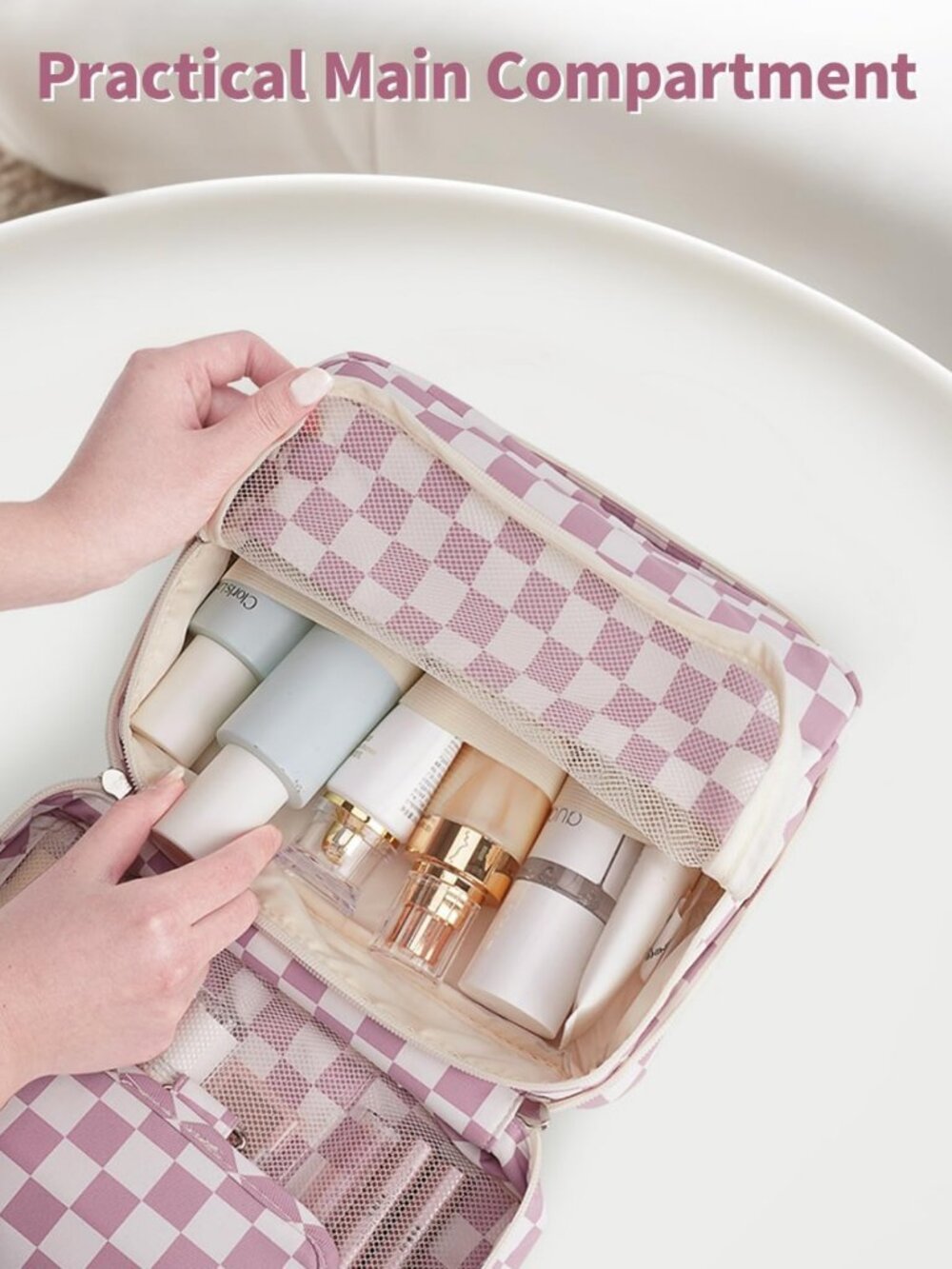 Compact Travel Toiletry Bag for Women | Makeup Organizer & Cosmetic Storage - Picture 3 of 7
